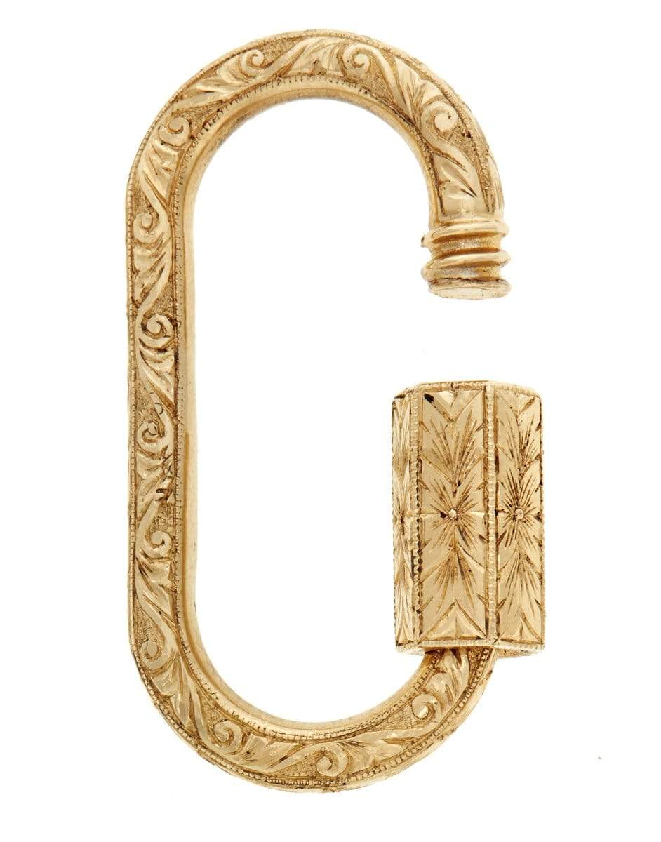 MARLA AARON-Hand Engraved Lock-YELLOW GOLD