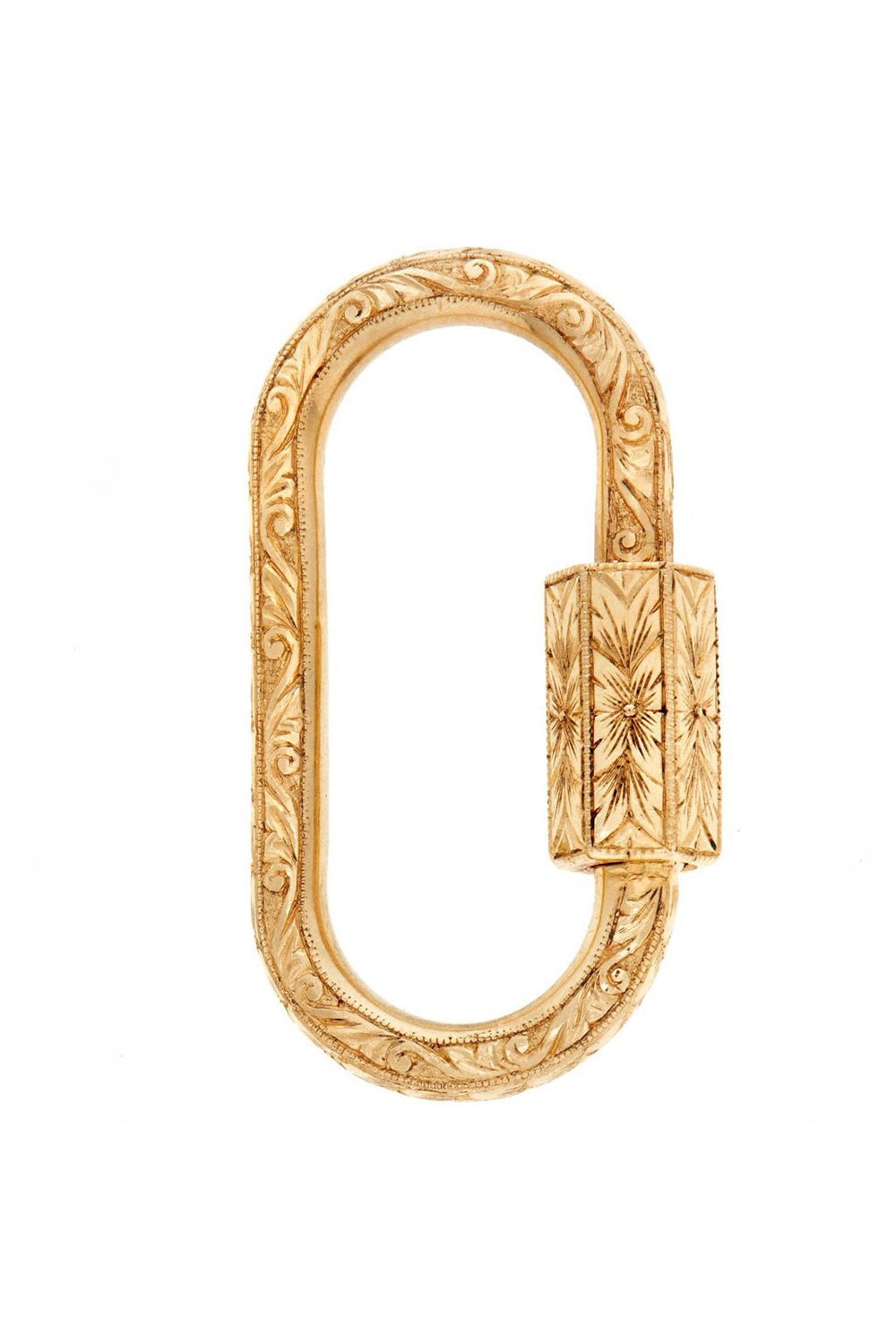 MARLA AARON-Hand Engraved Lock-YELLOW GOLD