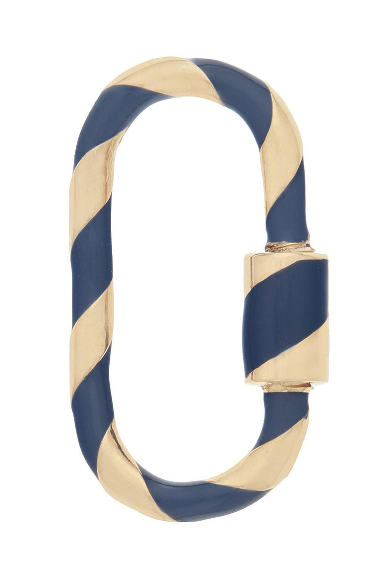 Medium Lock - Navy Enamel