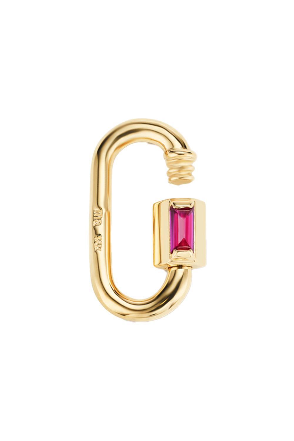 Rhodolite Solo Baguette Babylock-YELLOW GOLD-JEWELRYFINE JEWELPENDANT-MARLA AARON