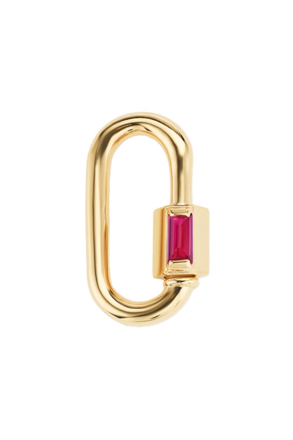 Rhodolite Solo Baguette Babylock-YELLOW GOLD-JEWELRYFINE JEWELPENDANT-MARLA AARON