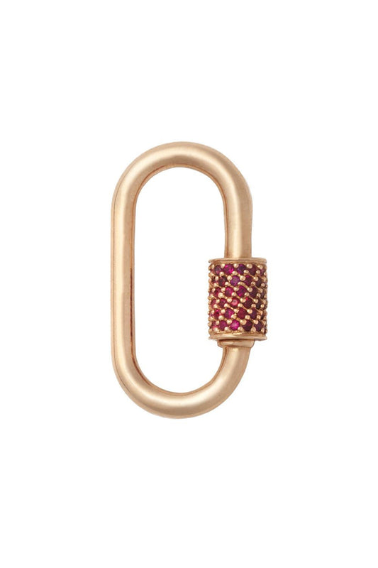Ruby Medium Stoned Lock-YELLOW GOLD-JEWELRYFINE JEWELPENDANT-MARLA AARON