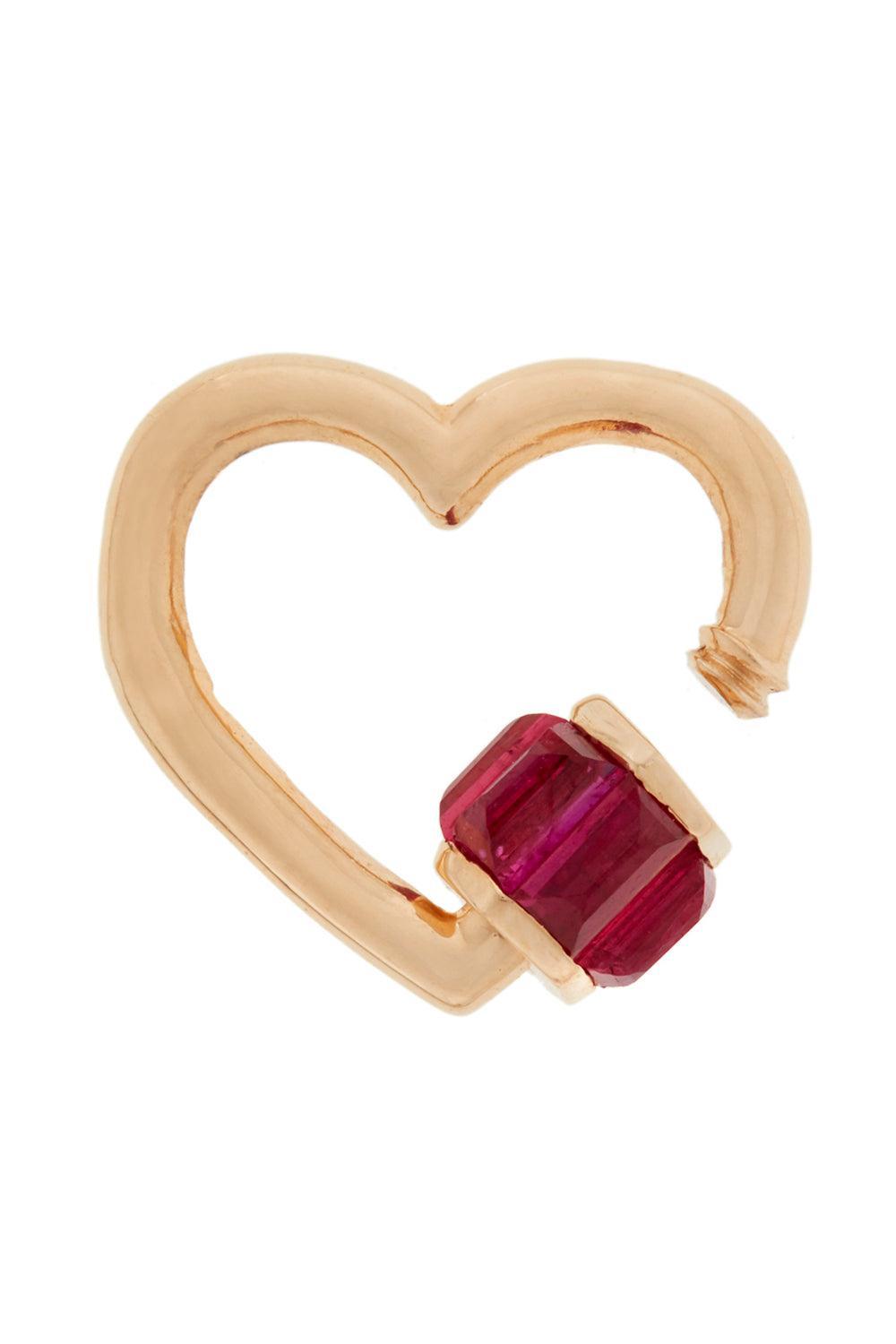 Ruby Total Baguette Baby Heartlock-YELLOW GOLD-JEWELRYFINE JEWELPENDANT-MARLA AARON