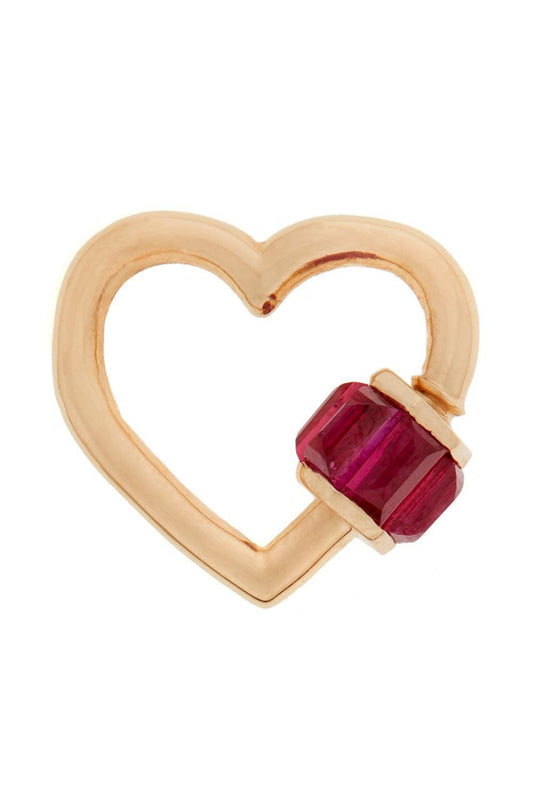 Ruby Total Baguette Baby Heartlock-YELLOW GOLD-JEWELRYFINE JEWELPENDANT-MARLA AARON