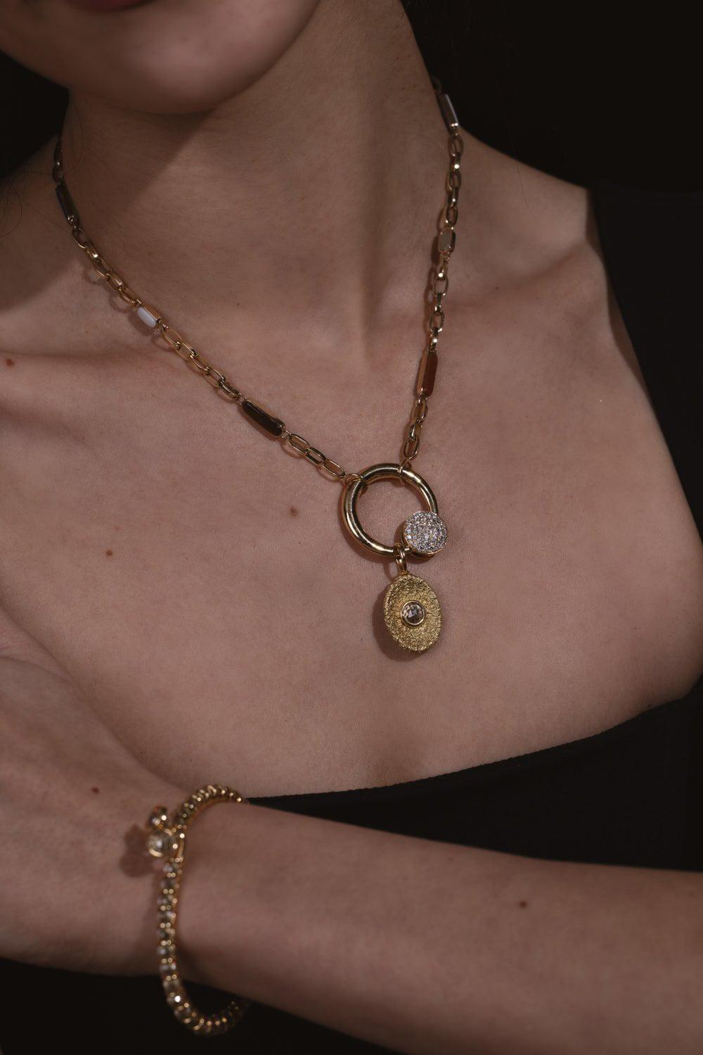 MARLA AARON-Self Involved Diamond Charm-YELLOW GOLD