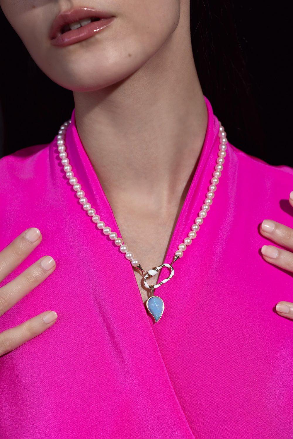 MARLA AARON-Small Opal Drop Charm-YELLOW GOLD