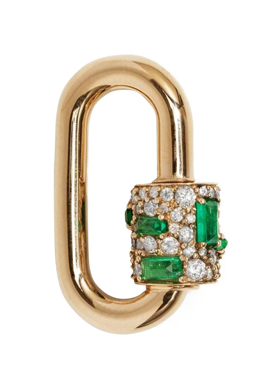 MARLA AARON-Stoned Chubby Lock - Medium-YELLOW GOLD