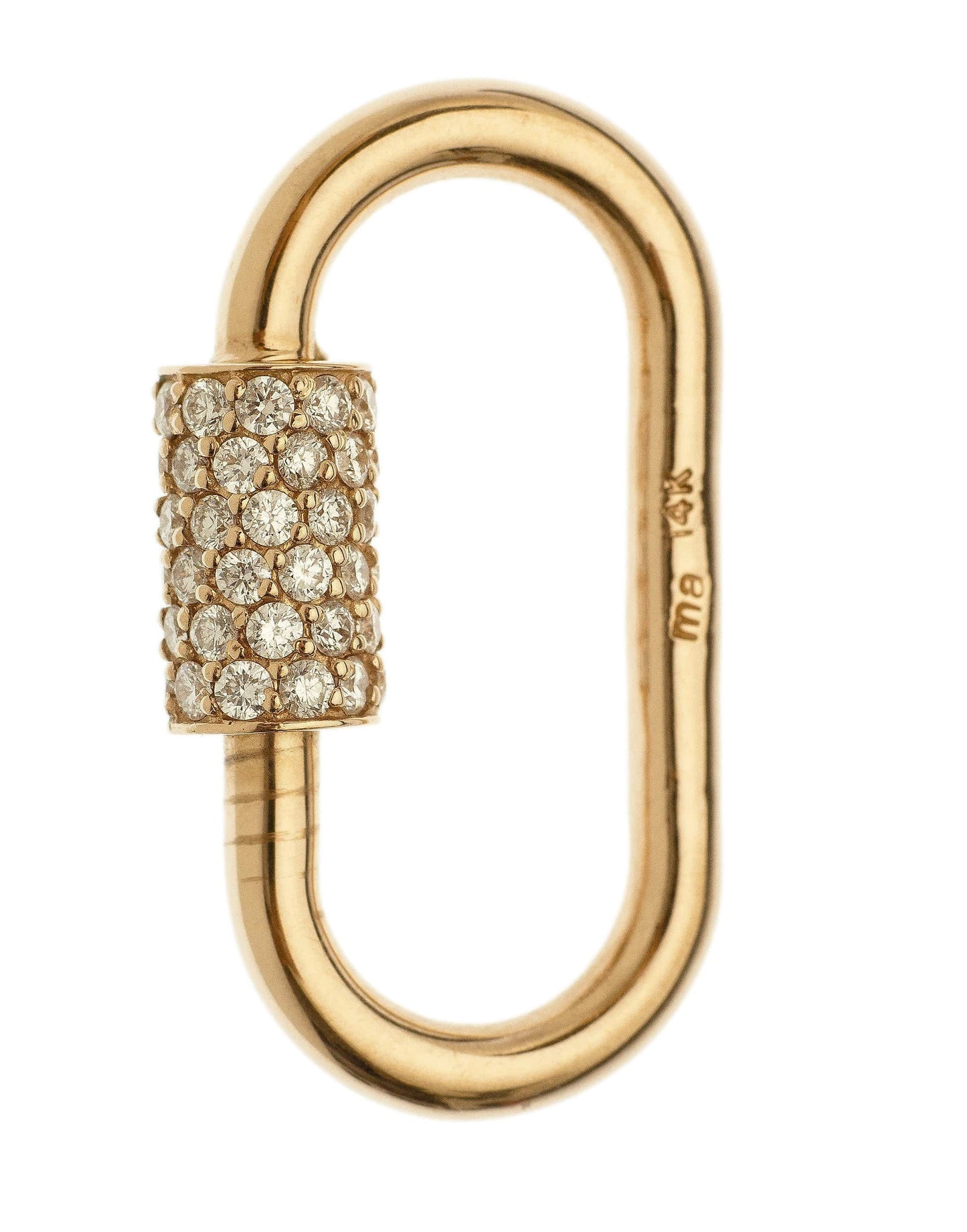 MARLA AARON-Stoned Regular Lock with Diamonds-YELLOW GOLD