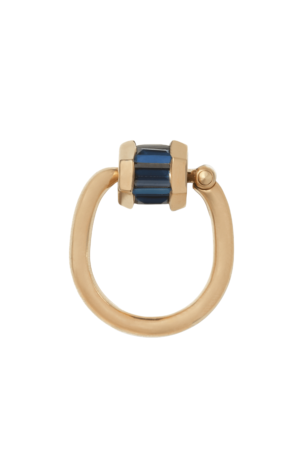 Total Baguette Trundle Lock Ring-YELLOW GOLD-6-JEWELRYFINE JEWELRING-MARLA AARON
