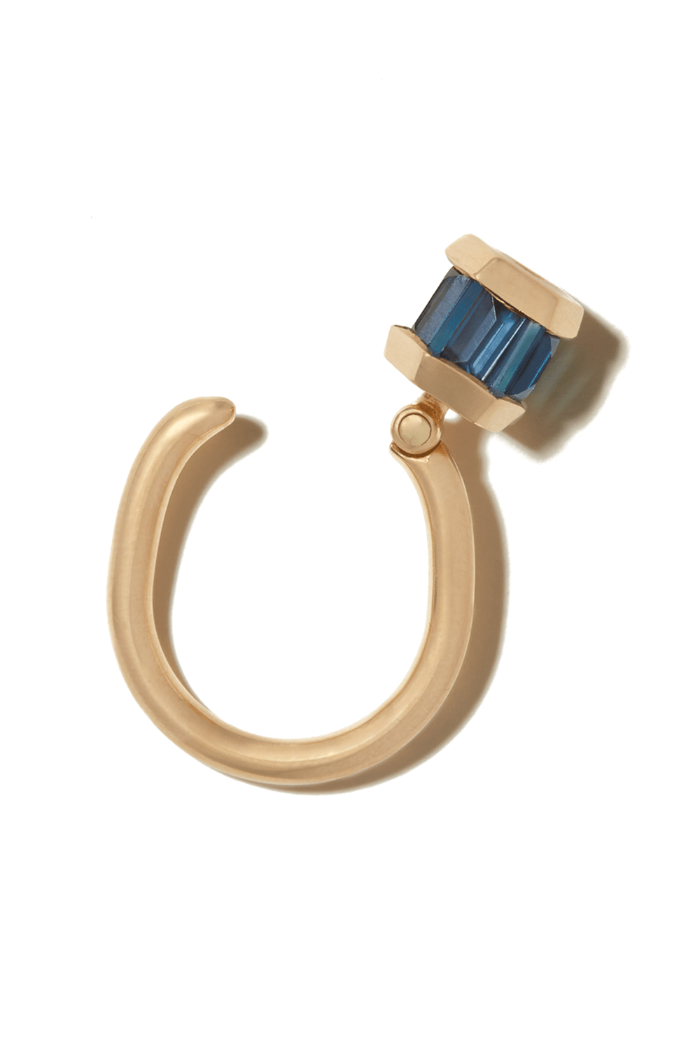 MARLA AARON-Total Baguette Trundle Lock Ring-YELLOW GOLD