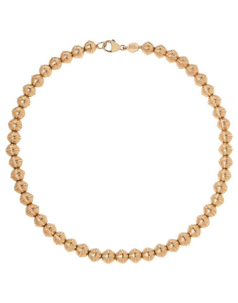 MARLO LAZ-Squash Blossom Bead Bracelet-YELLOW GOLD