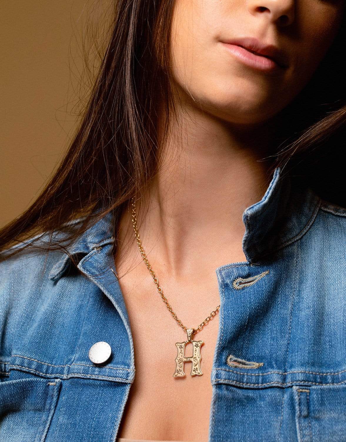 MARLO LAZ-Southwestern H Charm-YELLOW GOLD
