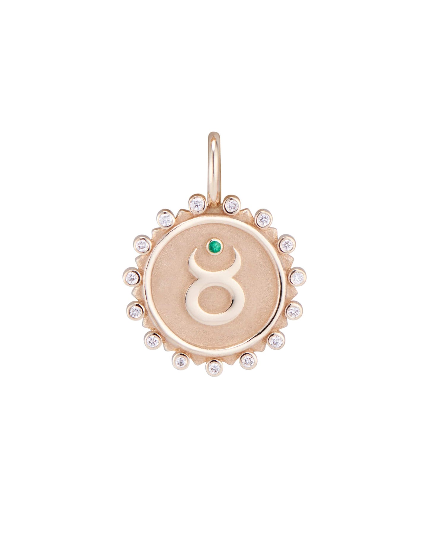 MARLO LAZ-Taurus Diamond Charm-YELLOW GOLD