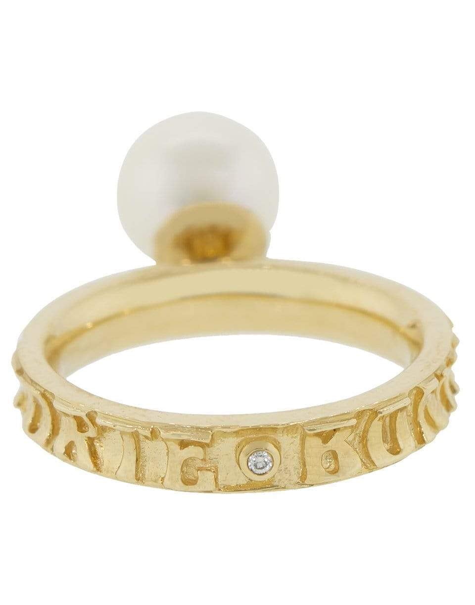 MARLO LAZ-Dancing Pearl Ring Narrow-YELLOW GOLD