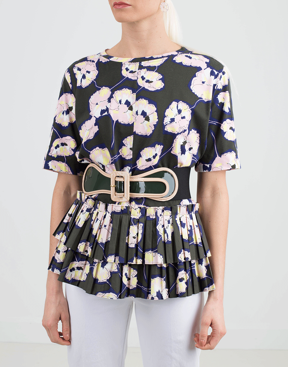 MARNI-Patent Leather Stretch Belt-