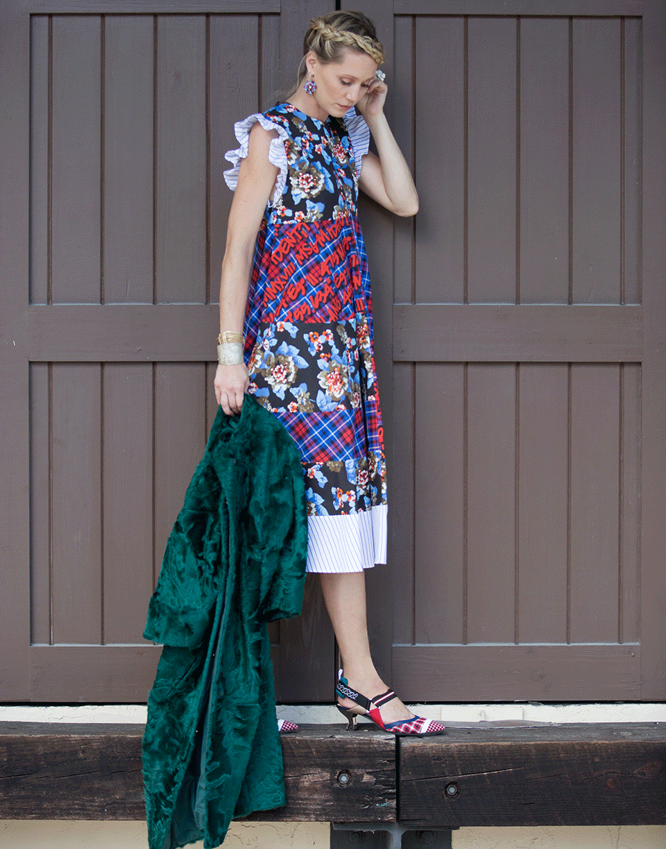 MARNI-Xiangao Lamb Fur Coat-EMERALD