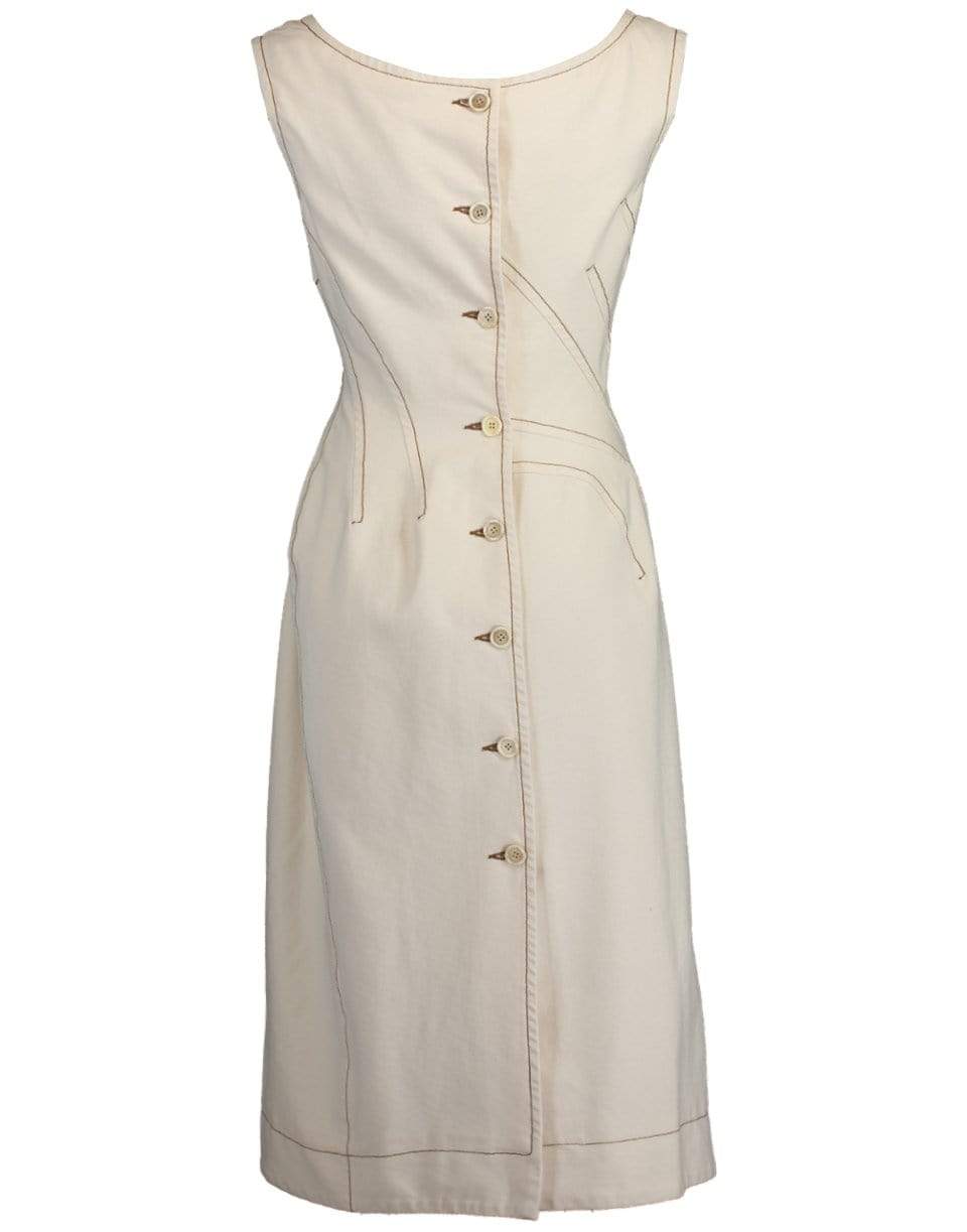 MARNI-Sleeveless Round Neck Fitted Waist Dress-