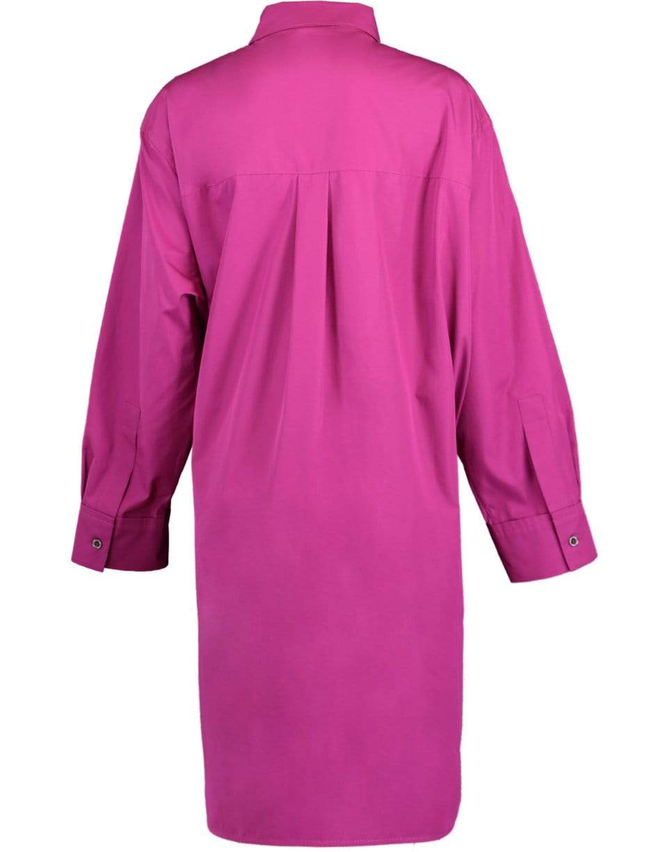 MARNI-Lavender Long Sleeve Button Front Shirt Dress-