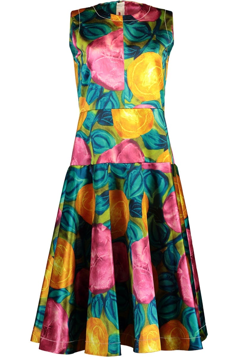 MARNI-Sleeveless Flower Midi Dress-