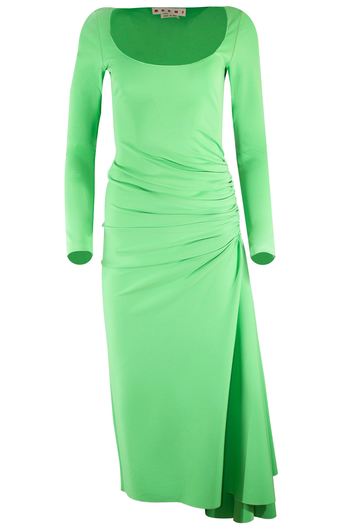 MARNI-Long Sleeve Godet Midi-