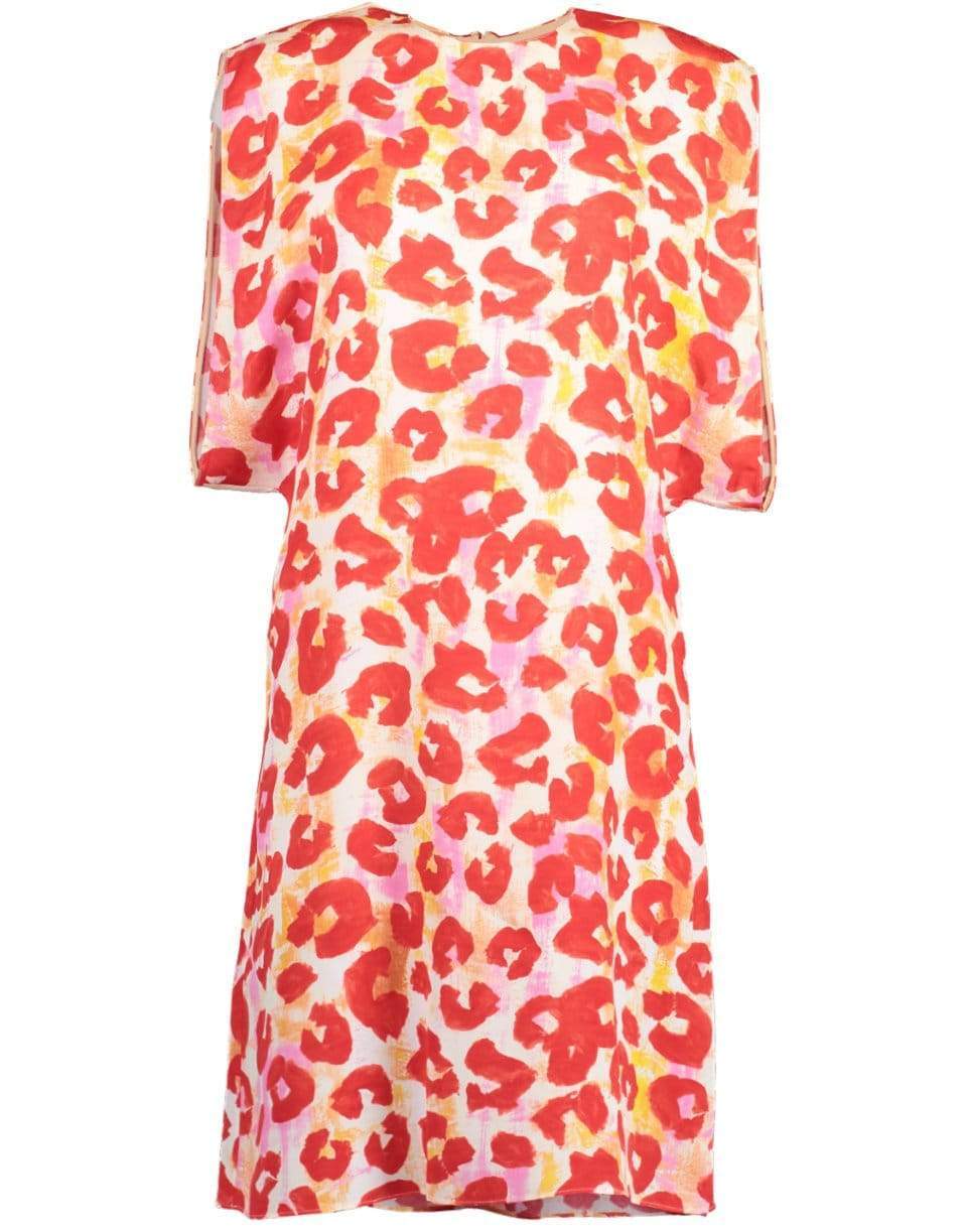 MARNI-Poppy Red Floral Print Dress-