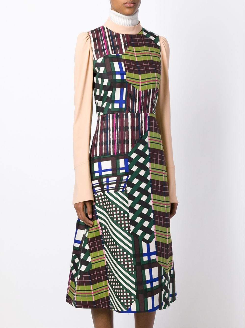 MARNI-Skyline Print Dress-STONE