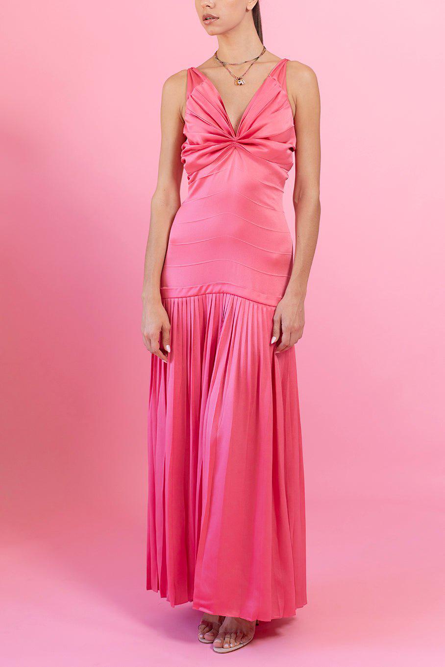Plisset Sleeveless Gown