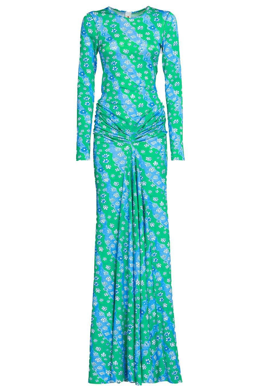 MARNI-Long Sleeve Godet Dress-