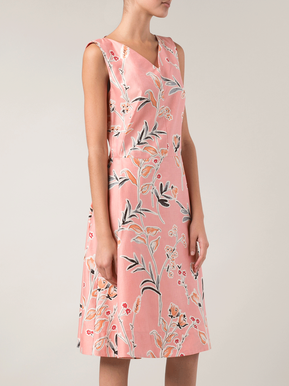 MARNI-Floral A-Line Dress-