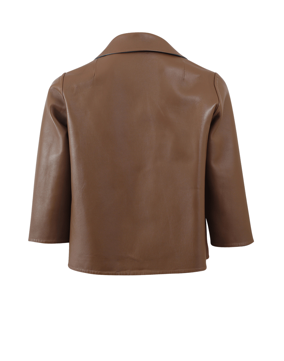 MARNI-Reversible Leather Crop Jacket-