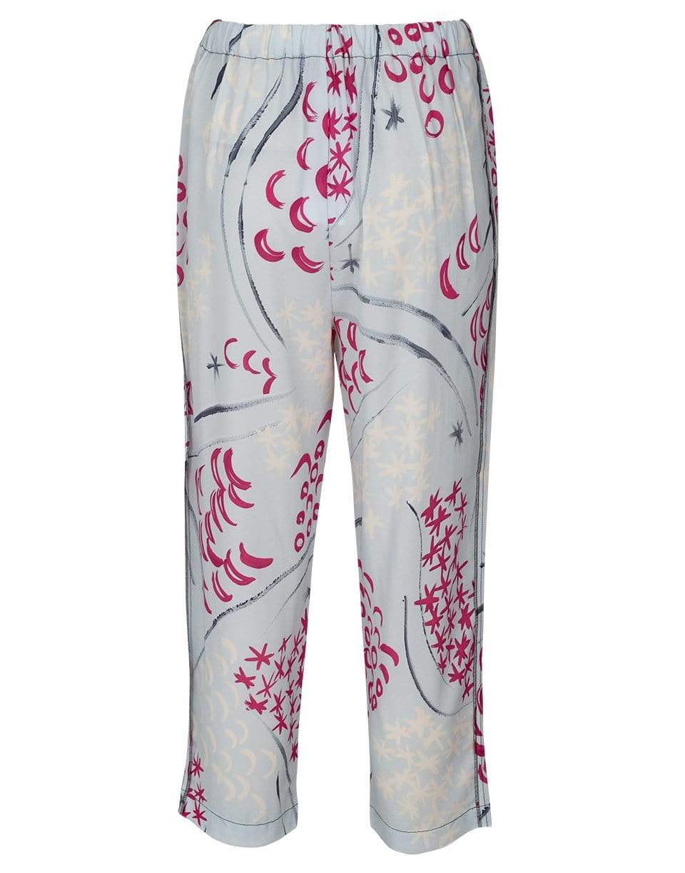 MARNI-Printed Cropped Elastic Waist Pant-
