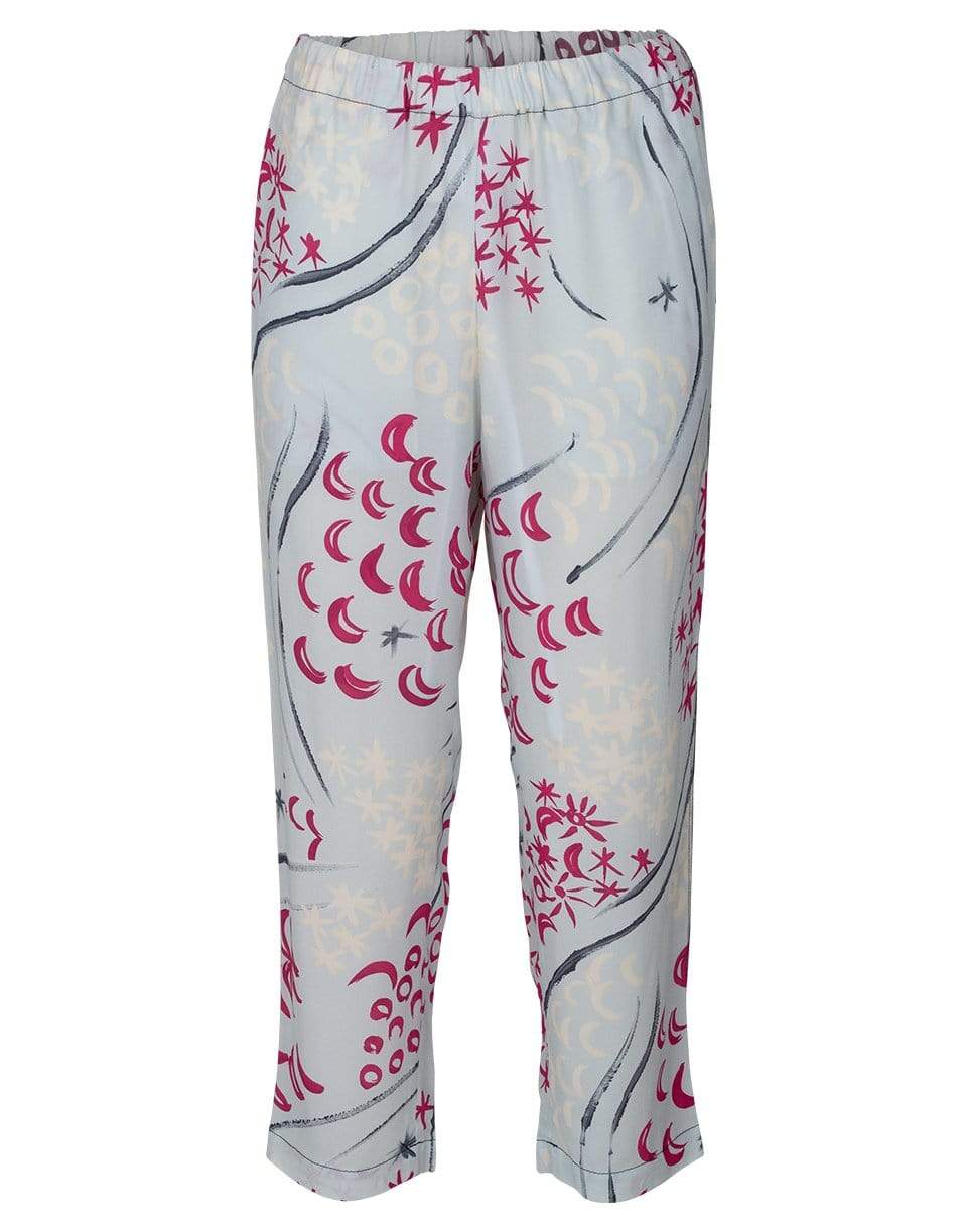 MARNI-Printed Cropped Elastic Waist Pant-