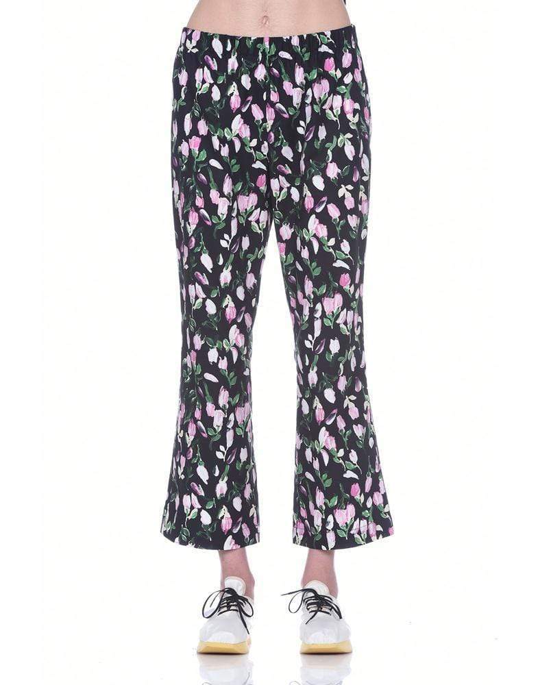 MARNI-Floral Print Cropped Trousers-