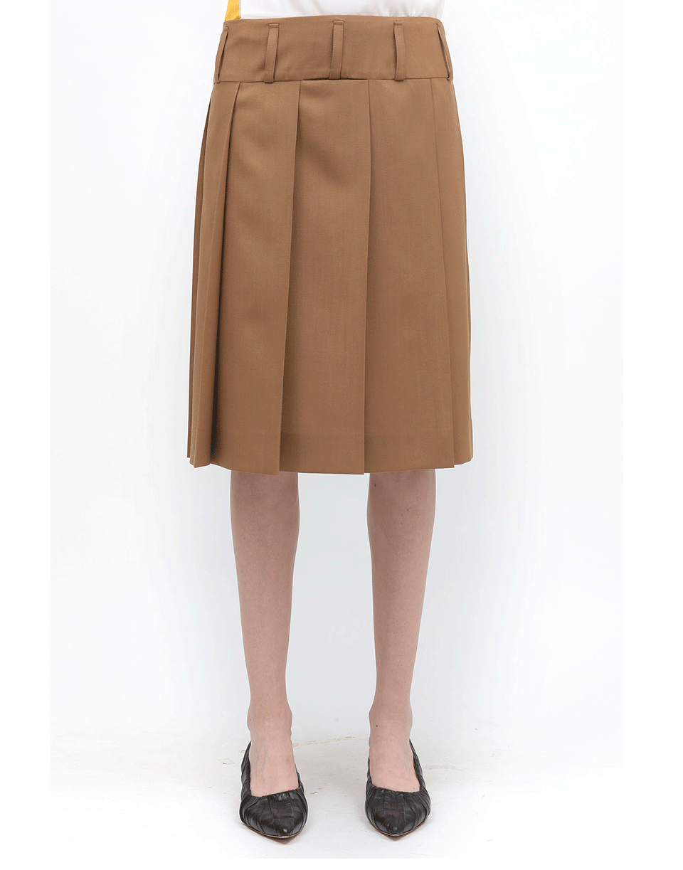 MARNI-Pleated Wool Skirt-