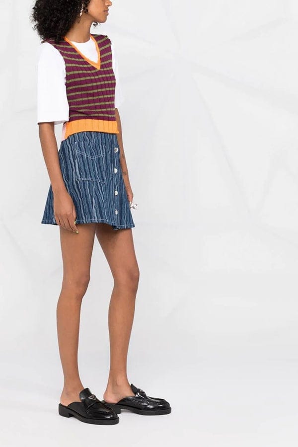 MARNI-Front Button Mini Skirt-