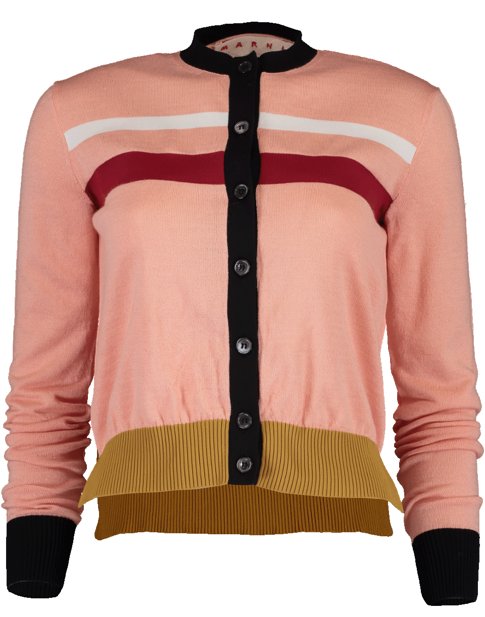 MARNI-Horizontal Stripe Cardigan-