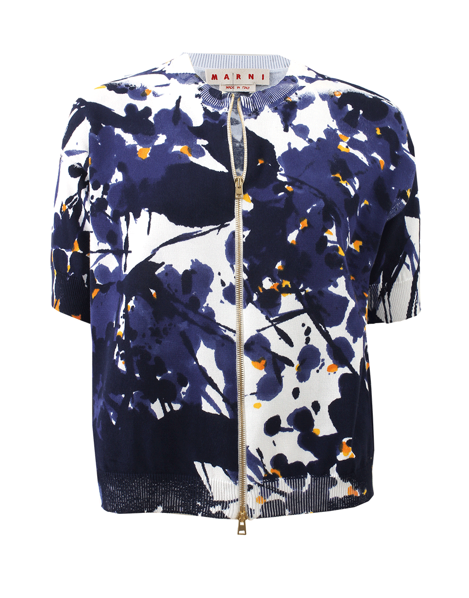 MARNI-Zip Print Cardigan-