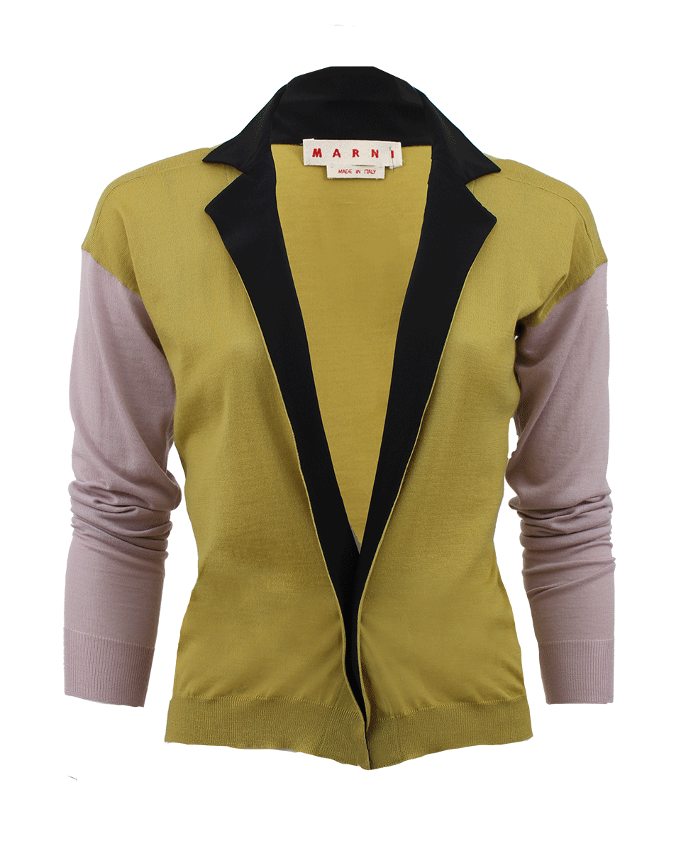 MARNI-Long Sleeve Colorblock Cardigan-
