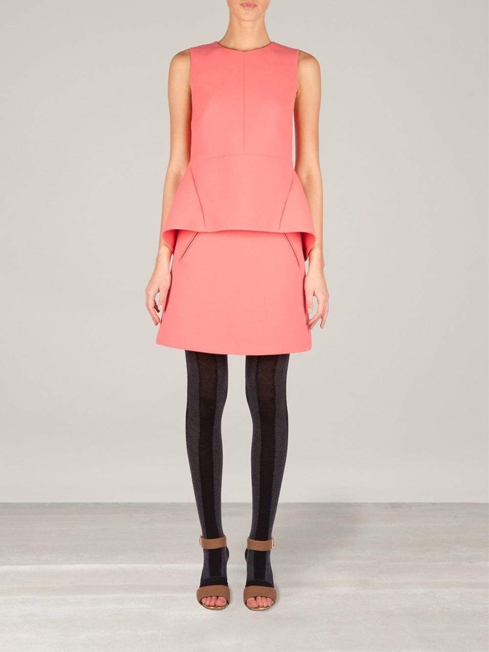 MARNI-Crewneck Peplum Top-