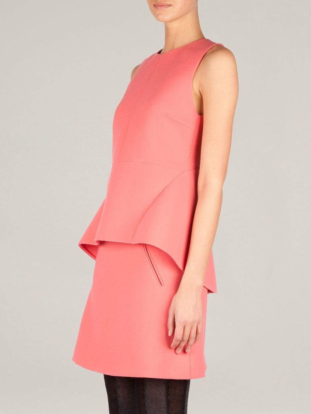 MARNI-Crewneck Peplum Top-