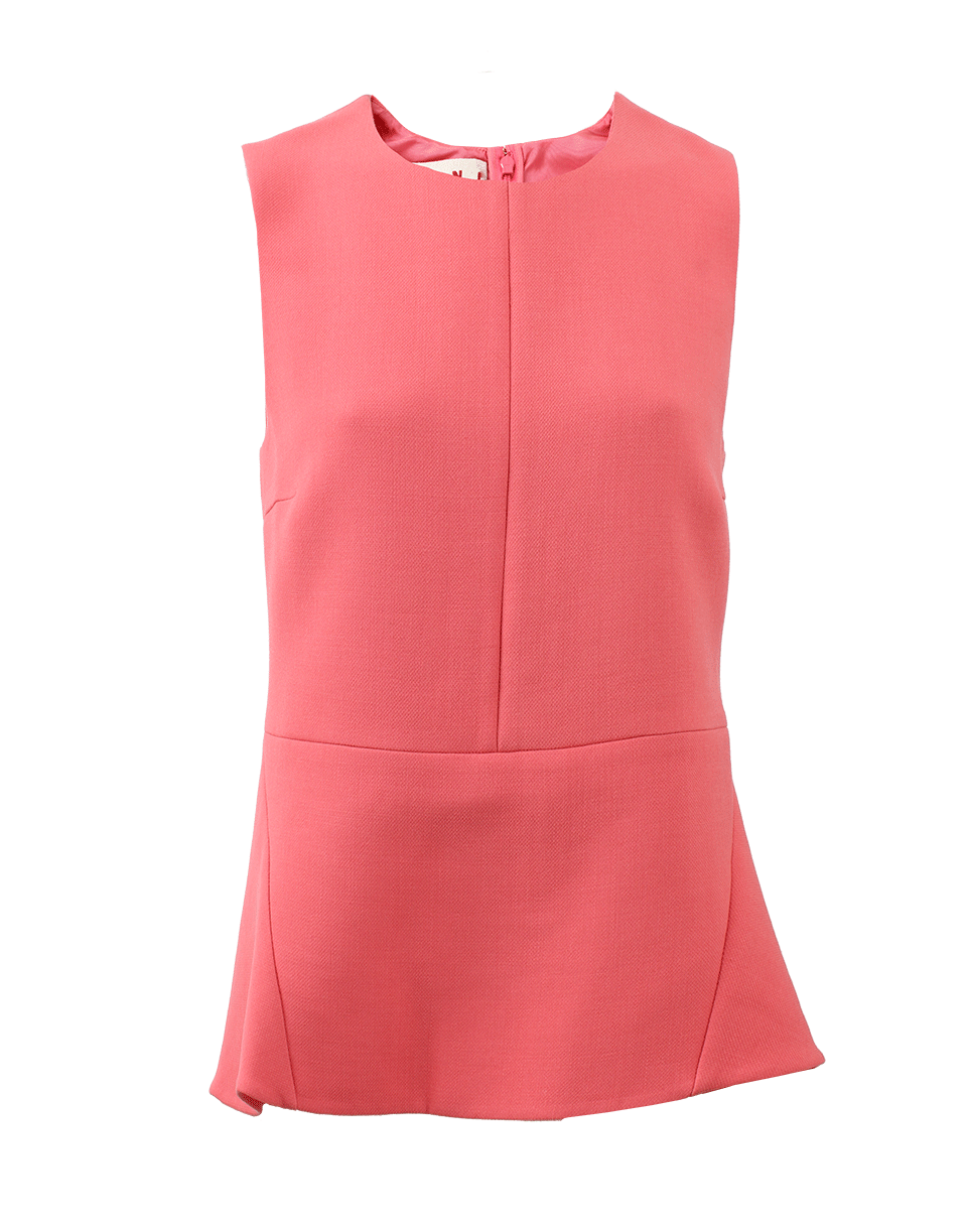 MARNI-Crewneck Peplum Top-