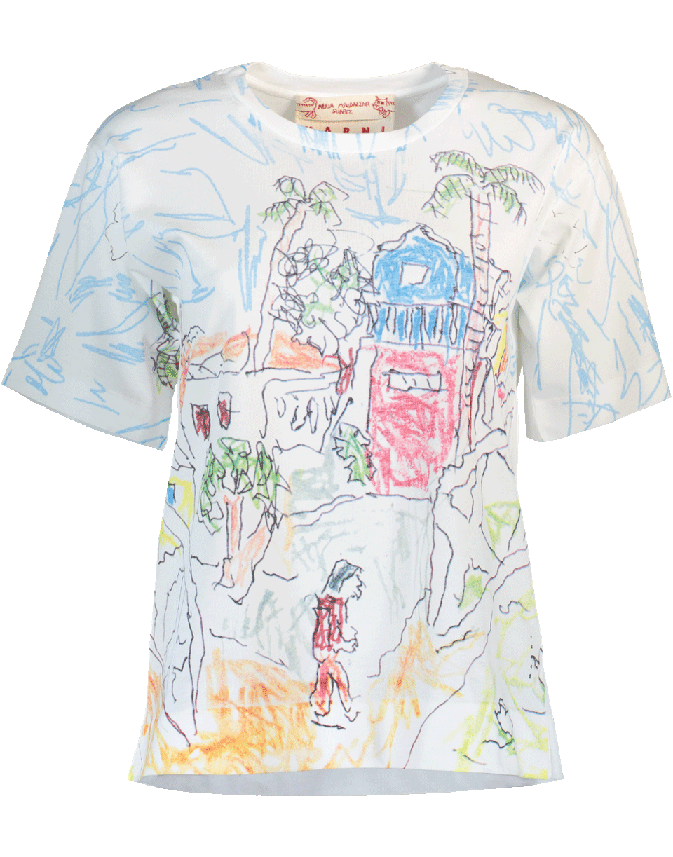 MARNI-Landscape Print Boxy Tee-