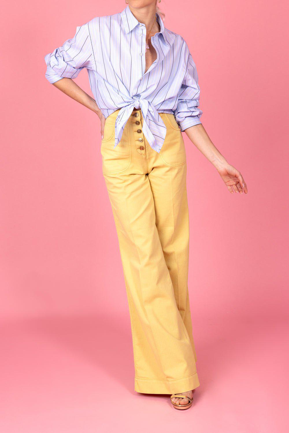 MARNI-Long Sleeve Striped Shirt-