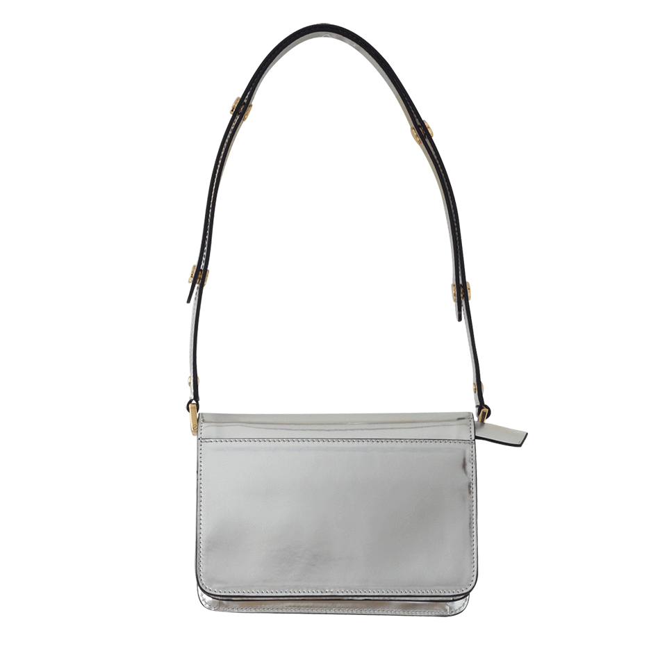 MARNI-Mini Metallic Trunk Bag-SILVER