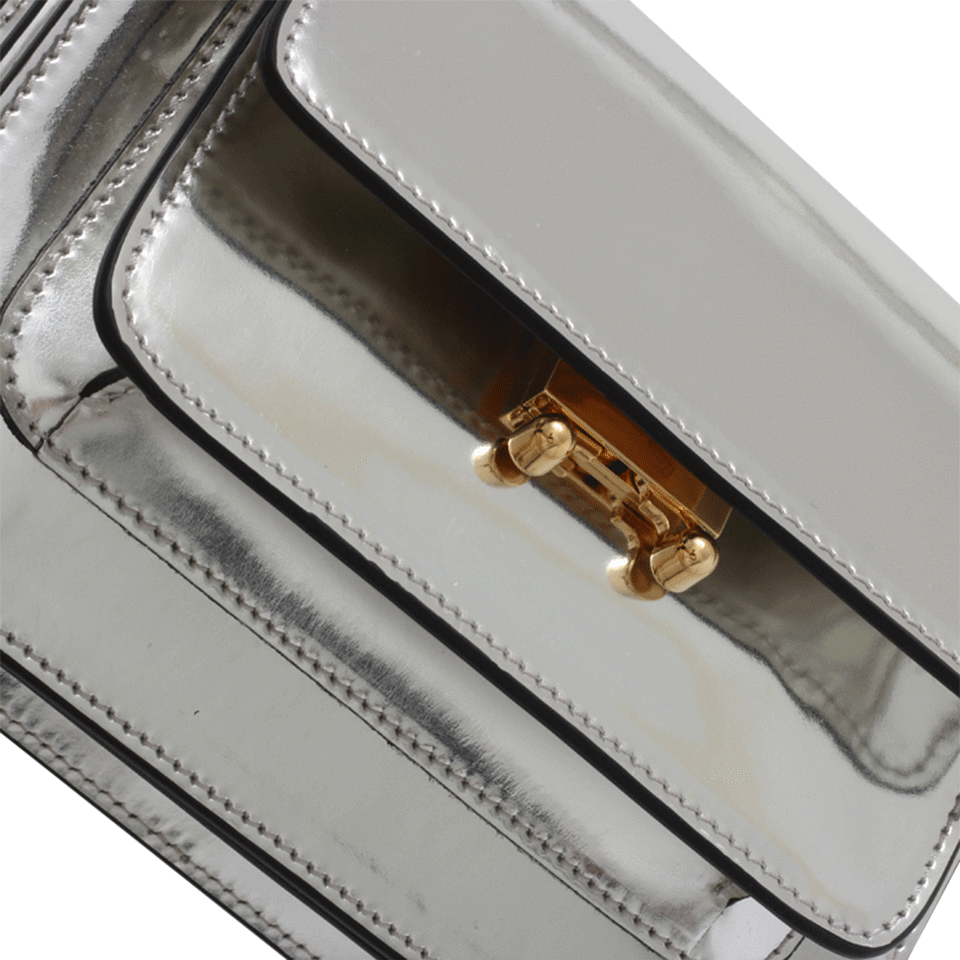 MARNI-Mini Metallic Trunk Bag-SILVER