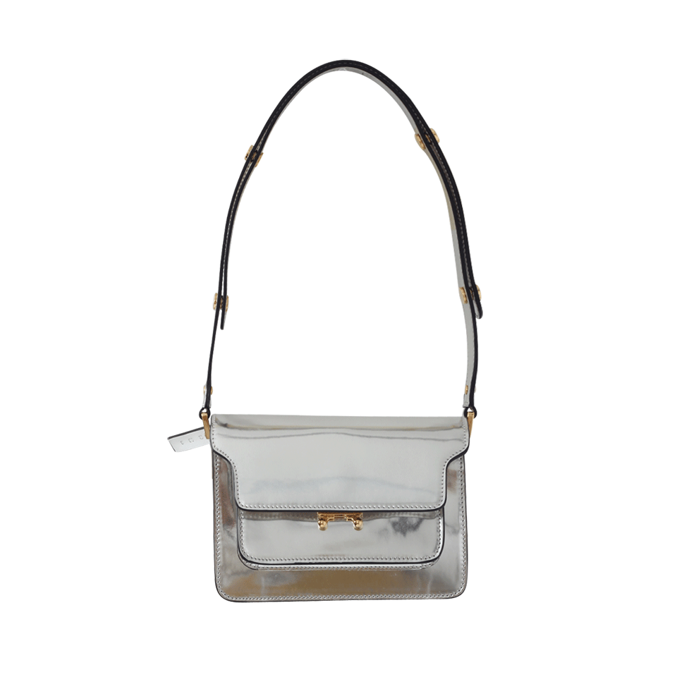 MARNI-Mini Metallic Trunk Bag-SILVER