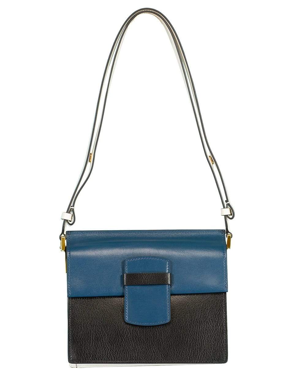 MARNI-White and Blue Severine Media Tri Color Bag-WHT/BLU