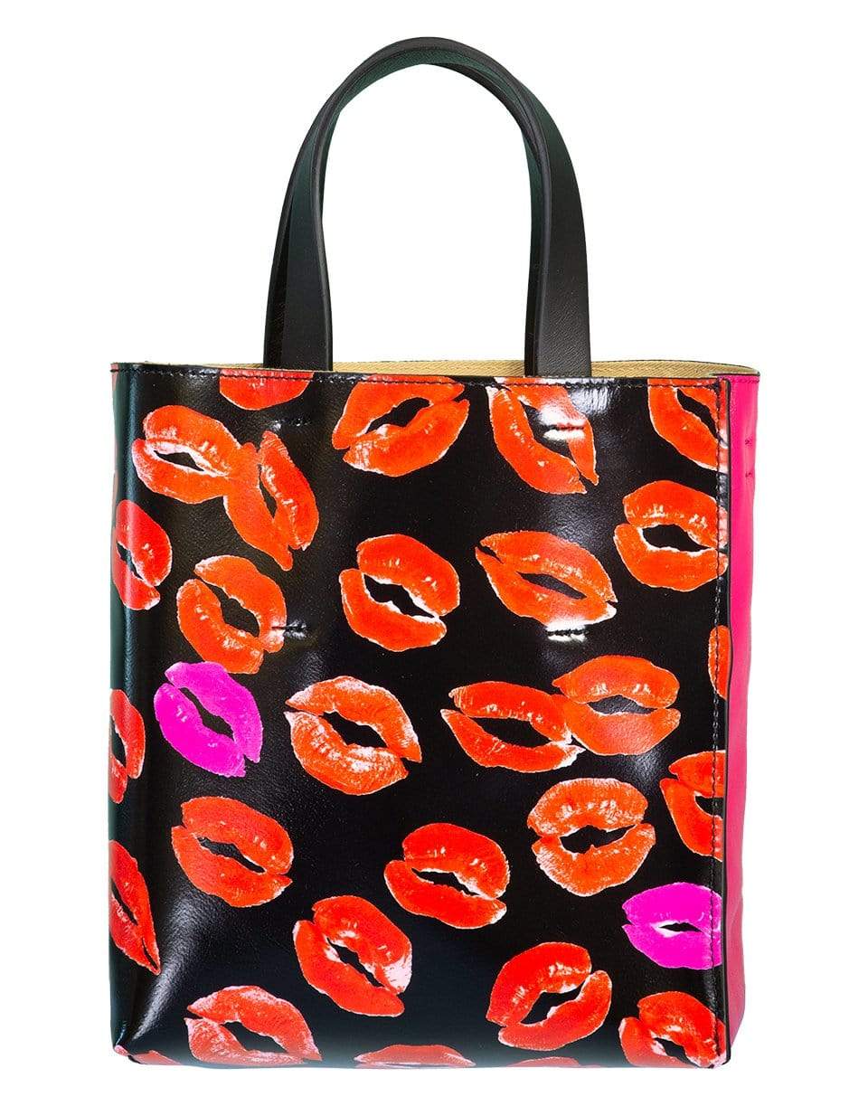 MARNI-Mini Kiss Tornado Museo Soft Tote-BLK/PRPL