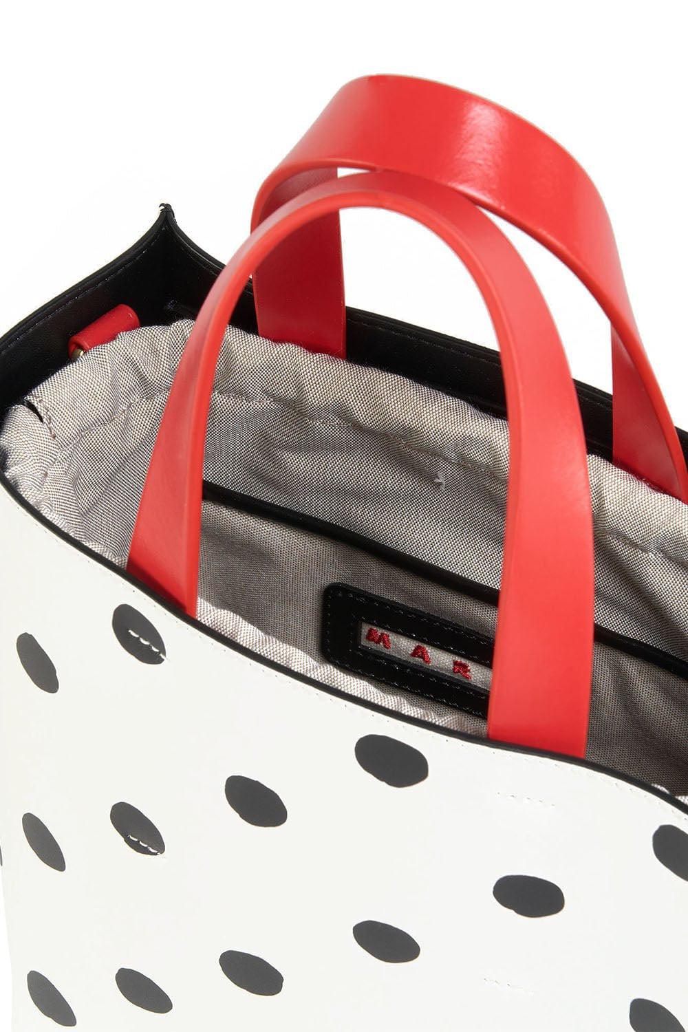 MARNI-Museo Bag Mini Shopper Tote - Black White-BLK/WHT