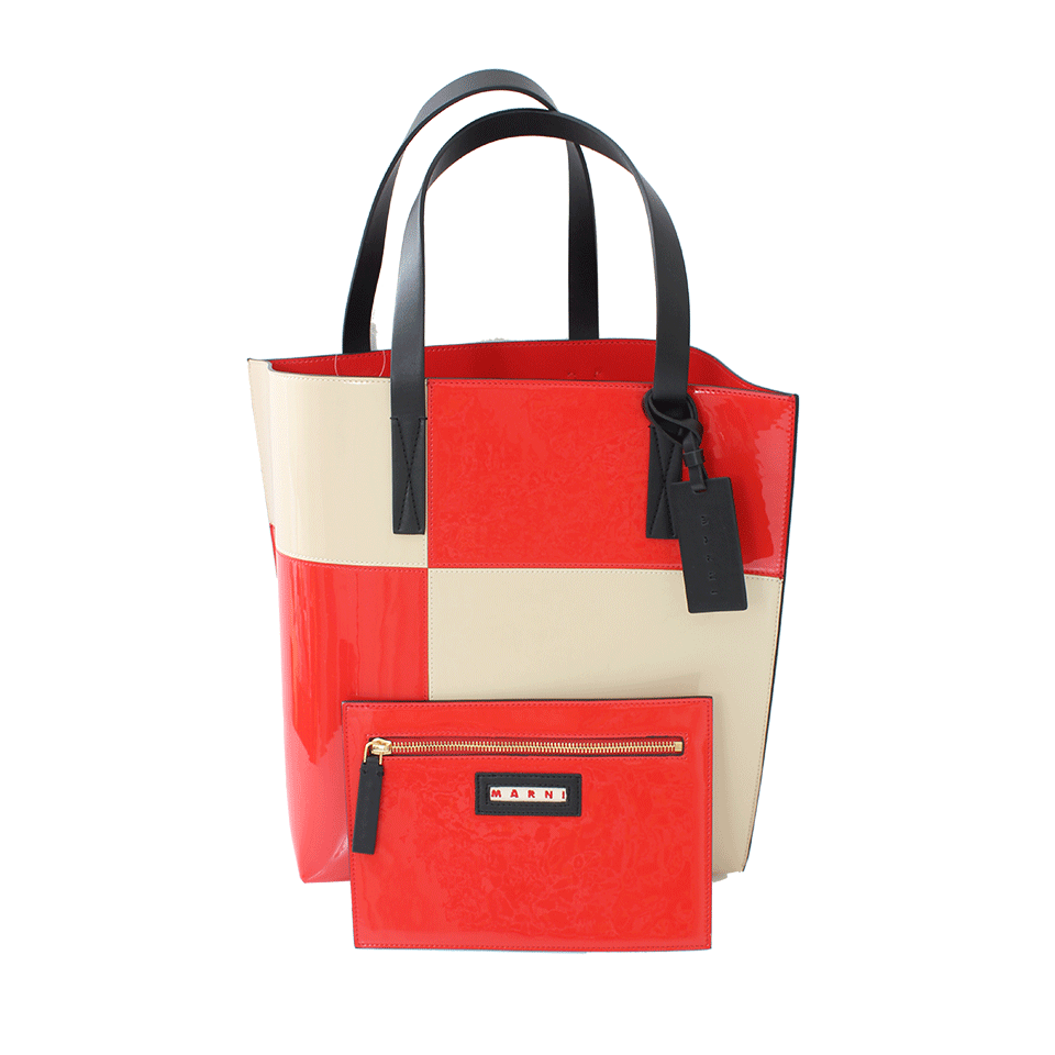 MARNI-Shopping Bag-ORNG/RED